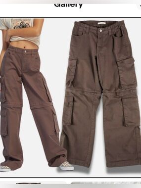 PACSUN Low rise Puddle Zip off Cargo Pants | small